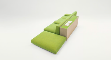 MOVE - Upholstered fabric pouf by Paola Lenti - view 3